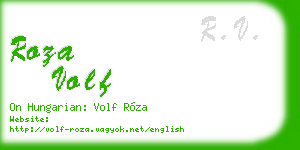 roza volf business card
