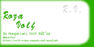 roza volf business card